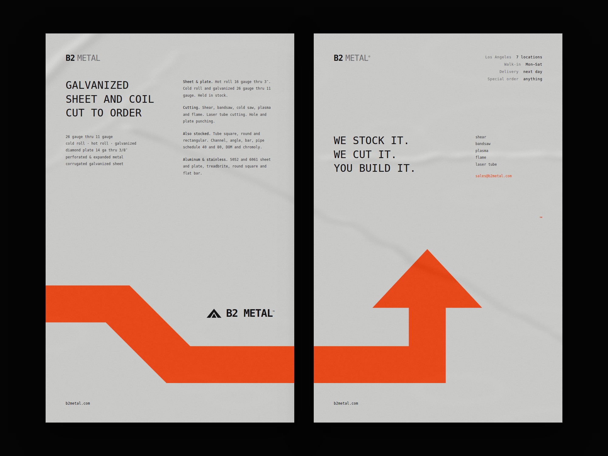 B2 Metal — catalog spread